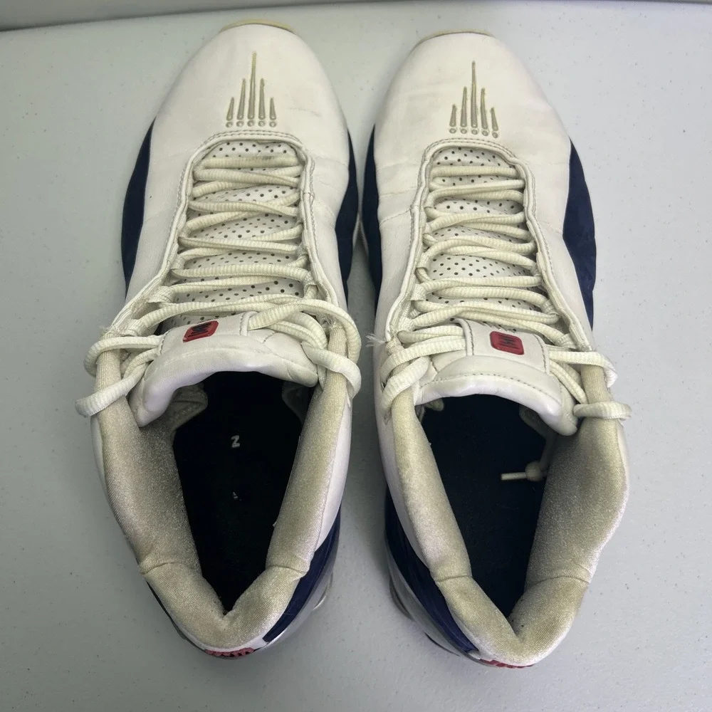 Nike Shox BB4 2012 HOH Olympic Vince Carter White Navy Men's Size 10 376918-100